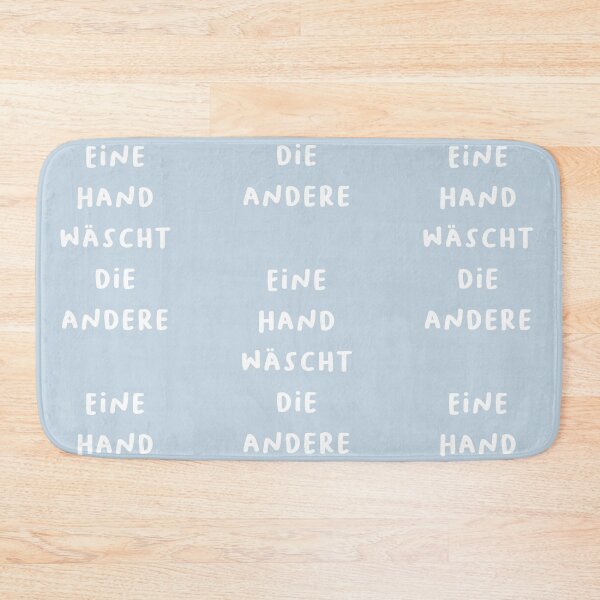Item preview, "Eine Hand wäscht die andere." (One hand washes the other.) | German Phrases | Minimalist Design designed and sold by RM-Journey.