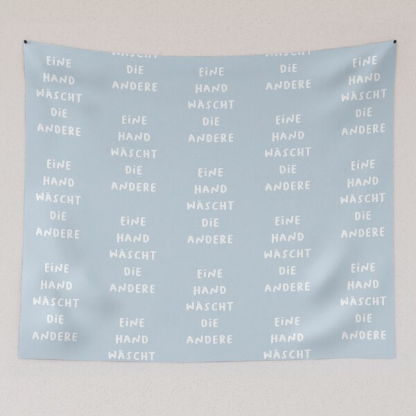 Item preview, "Eine Hand wäscht die andere." (One hand washes the other.) | German Phrases | Minimalist Design designed and sold by RM-Journey.
