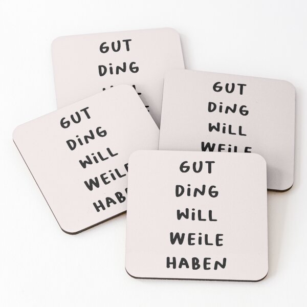 Item preview, "Gut Ding will Weile haben." (Good things take time.) | German Phrases | Minimalist Design designed and sold by RM-Journey.