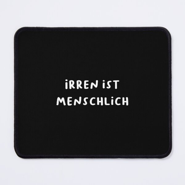 Item preview, "Irren ist menschlich." (To err is human.) | German Phrases | Minimalist Design designed and sold by RM-Journey.