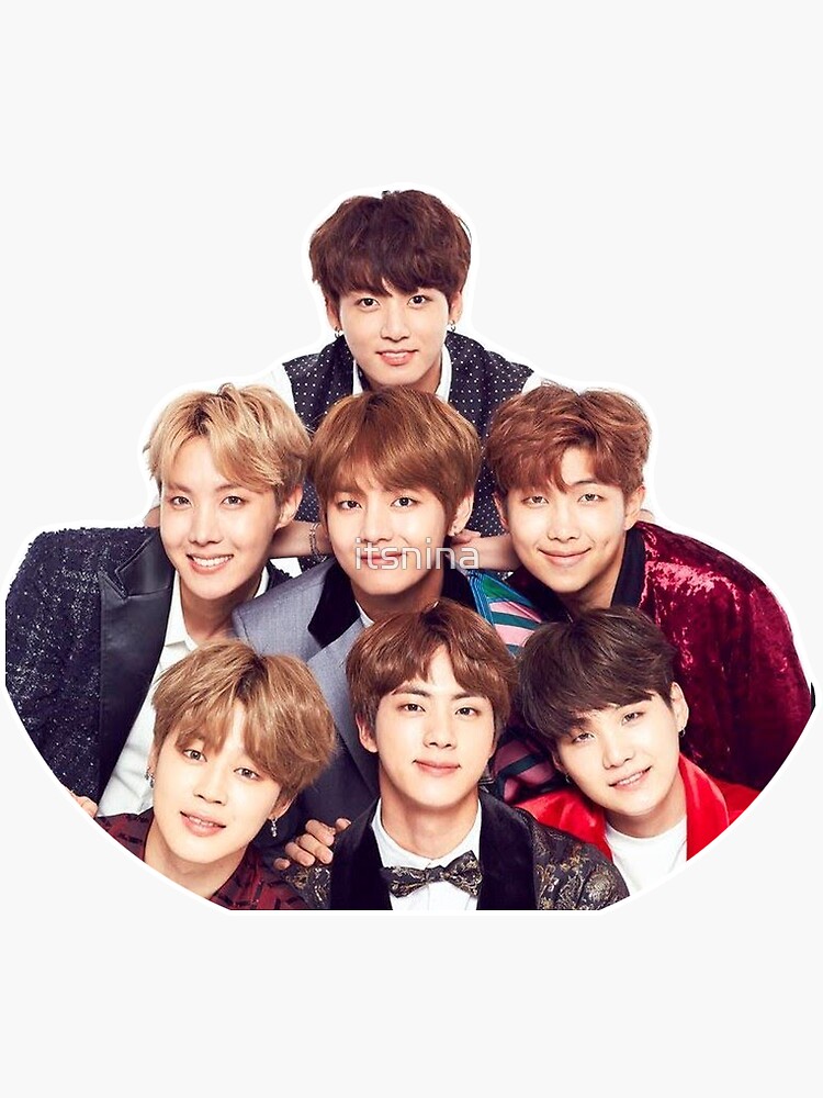 "BTS OT7" Sticker by itsnina Redbubble