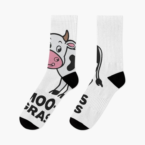 Item preview, Cute Cartoon Cow 'Moo-chas Grass-ias' Design designed and sold by NiftyWrx.