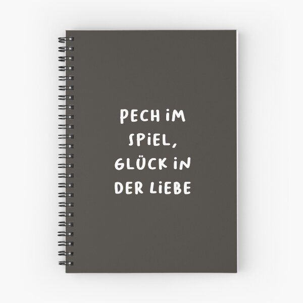 Item preview, "Pech im Spiel, Glück in der Liebe." (Unlucky in gambling, lucky in love.) | German Phrases | Minimalist Design designed and sold by RM-Journey.