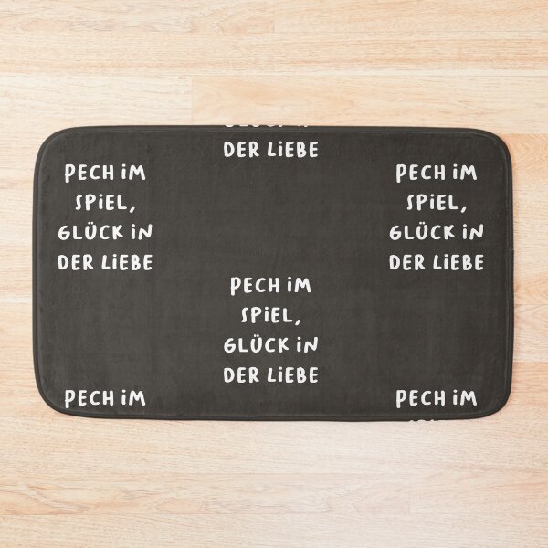 Item preview, "Pech im Spiel, Glück in der Liebe." (Unlucky in gambling, lucky in love.) | German Phrases | Minimalist Design designed and sold by RM-Journey.