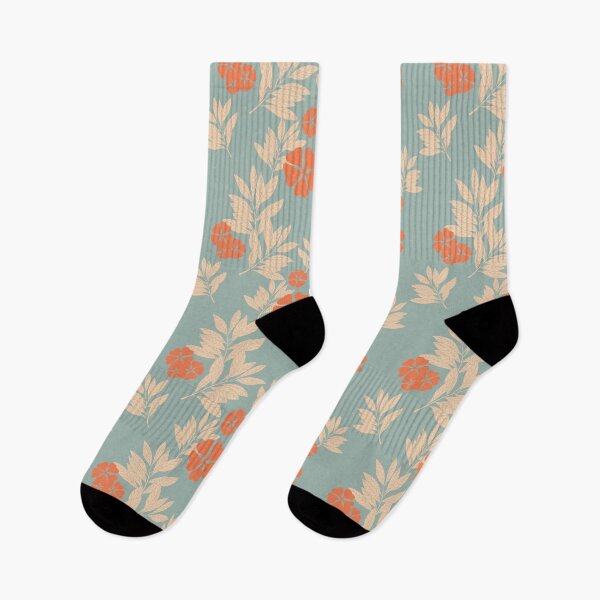 Item preview, Backyard plants and flowers on teal designed and sold by aysegulkacar.