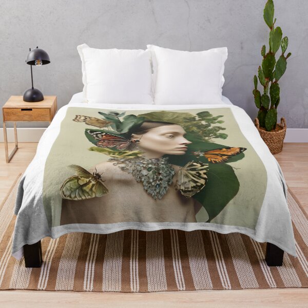 Item preview, Enigmatic Nature Symphony - Artistic Collage with Butterflies & Foliage designed and sold by MiszungART.