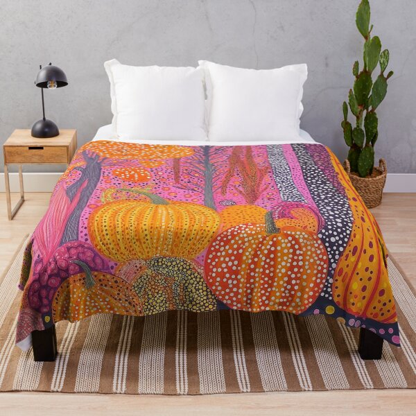 Item preview, Abstract Pumpkin Patch, Neon Pink and Orange designed and sold by Neika Shimm Designs.