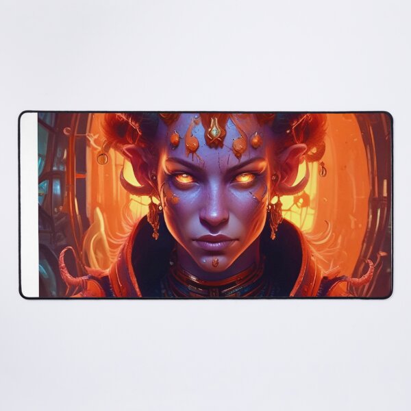 Item preview, Fire Genasi Tiefling - Dark Fantasy Art concept designed and sold by Delerat7.