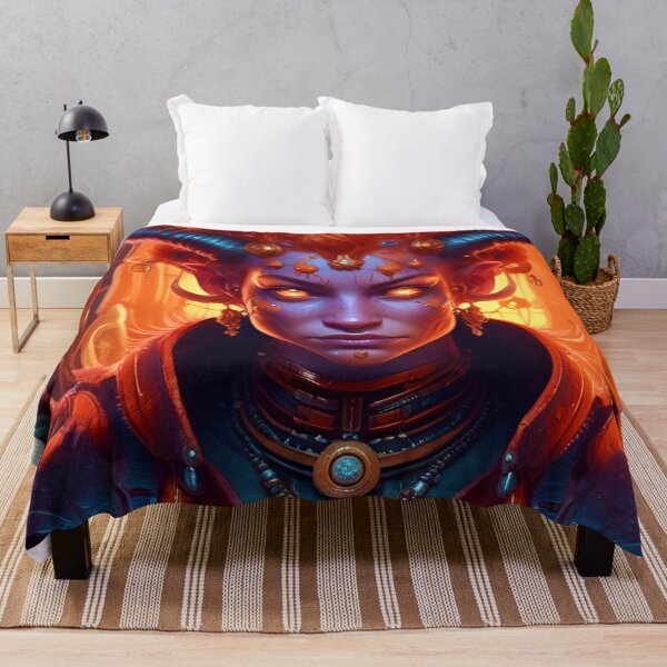 Item preview, Fire Genasi Tiefling - Dark Fantasy Art concept designed and sold by Delerat7.