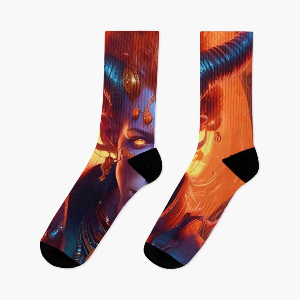Item preview, Fire Genasi Tiefling - Dark Fantasy Art concept designed and sold by Delerat7.