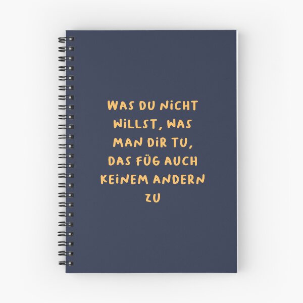 Item preview, "Was du nicht willst, was man dir tu, das füg auch keinem andern zu." (What you don't want done to yourself, don't do to others.) | German Phrases | Minimalist Design designed and sold by RM-Journey.