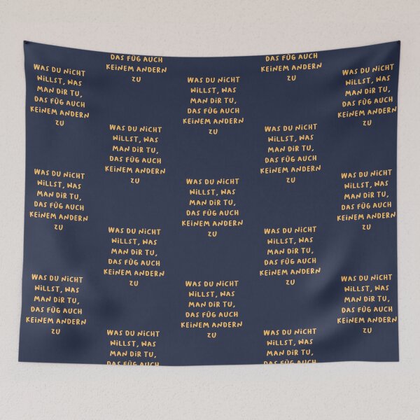 Item preview, "Was du nicht willst, was man dir tu, das füg auch keinem andern zu." (What you don't want done to yourself, don't do to others.) | German Phrases | Minimalist Design designed and sold by RM-Journey.