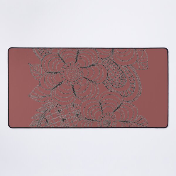 Item preview, Spiral Garden: Abstract Flowers and Delicate Marsala Patterns designed and sold by SabiCraft.