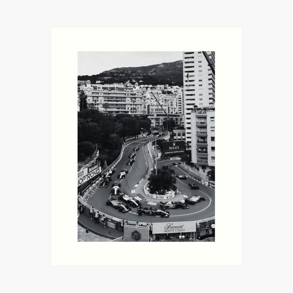 Item preview, Formula 1 Art, Monte Carlo Vintage Poster, Black And White Race Car Wall Art, Race Car Poster, F1fan, Monaco Vintage Poster, Monaco Print designed and sold by PaperPixelWall.