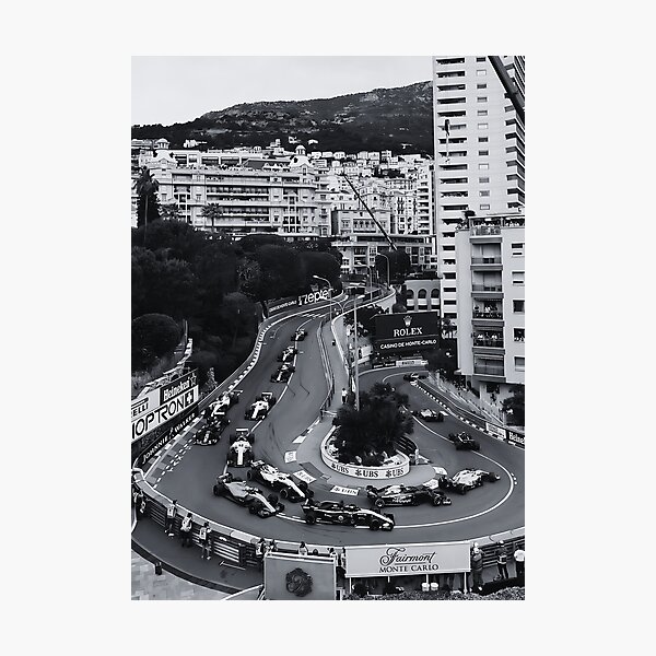 Item preview, Formula 1 Art, Monte Carlo Vintage Poster, Black And White Race Car Wall Art, Race Car Poster, F1fan, Monaco Vintage Poster, Monaco Print designed and sold by PaperPixelWall.