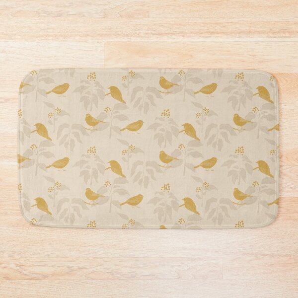 Item preview, Backyard plants with berries and backyard birds on cream designed and sold by aysegulkacar.