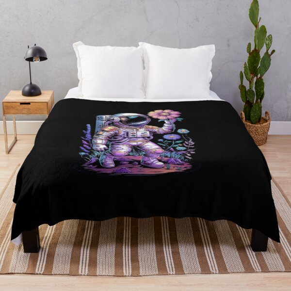 Item preview, Space Explorer Holding Flower - Cosmic Astronaut Art designed and sold by love3617.