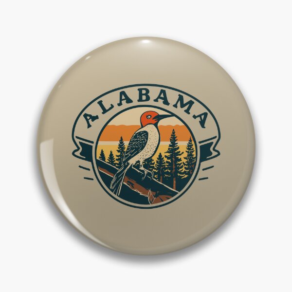 Item preview, Alabama - Vintage Sunset - Travel Badge designed and sold by Amazing States of America.