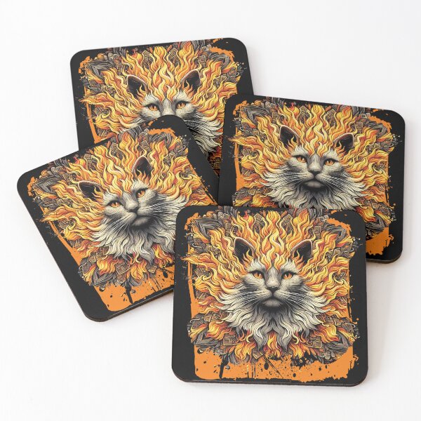 Item preview, Fiery Inferno Cat designed and sold by Nostalgia Busters.