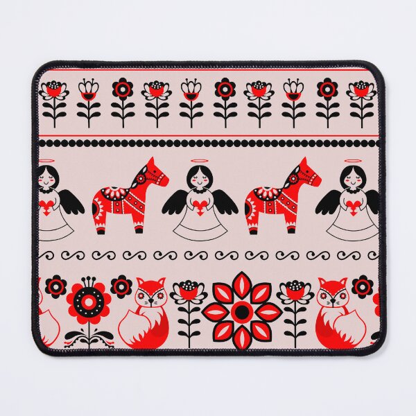 Item preview, Enchanted Folk Dance – Lady, Horses & Foxes designed and sold by whereisOlga_.