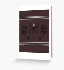 Knitted Slenderman Greeting Card