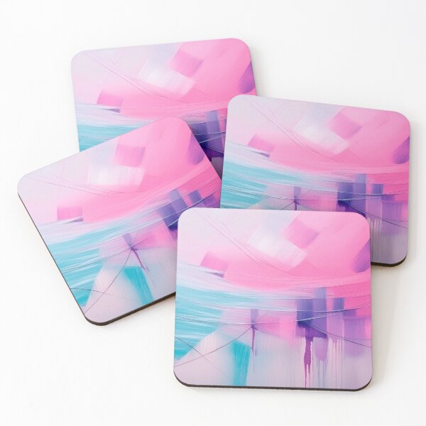 Item preview, Abstract Geometric Shapes Pastel Pink Blue Purple Colors designed and sold by Mandeville Photography.