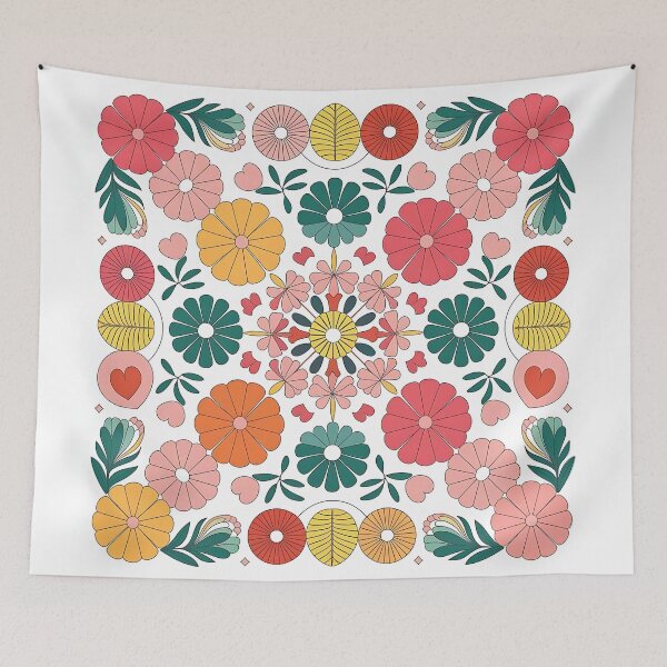 Item preview, Stylized Floral and Heart Crochet Pattern designed and sold by Dshoppin.