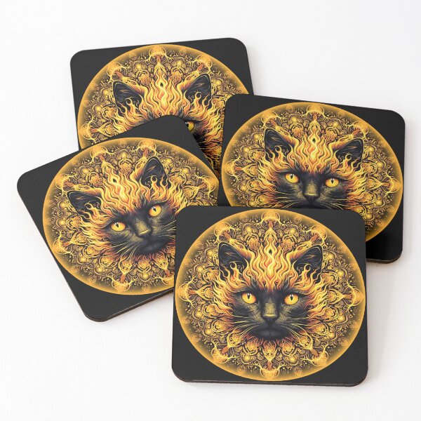 Item preview, Inferno Kitty Mandala designed and sold by Nostalgia Busters.