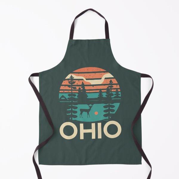 Item preview, Ohio - Vintage Sunset - Travel Stickers designed and sold by Amazing States of America.