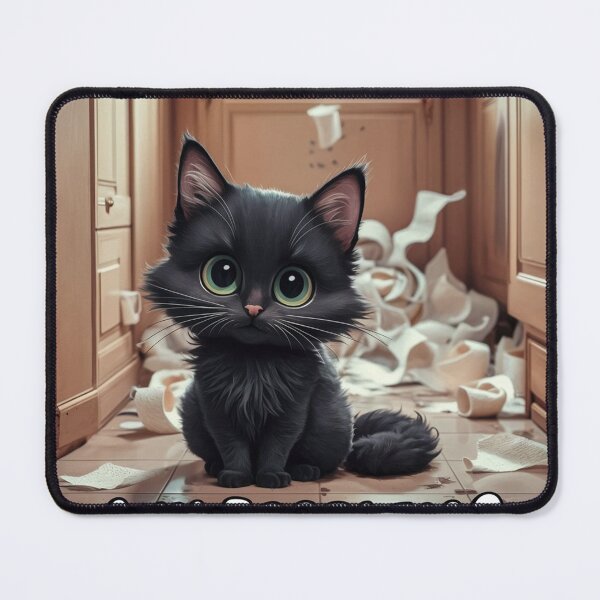 Item preview, Messy cat - paper towels designed and sold by lavka-xd.