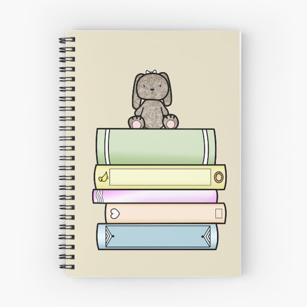 Item preview, Book Stack and Bunny: Brown Pastel version designed and sold by ClearAndHappy.