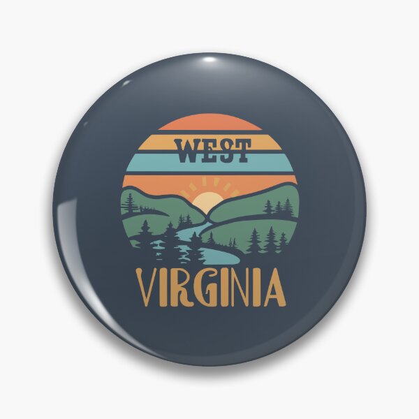 Item preview, West Virginia - Vintage Sunset - Colorful Illustration designed and sold by Amazing States of America.