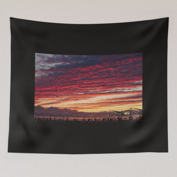Item preview, Crimson Clouds Over the Redondo Beach Pier designed and sold by Scenic West - Photos by Angel.
