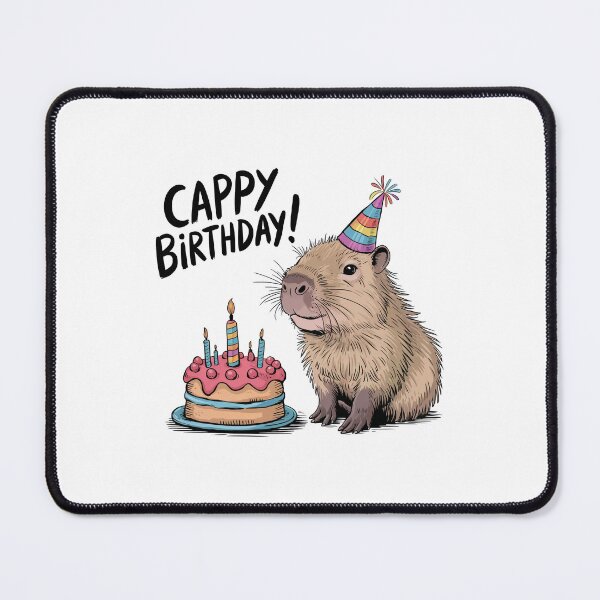 Item preview, Cappy Capy Birthday Capybara Kawaii designed and sold by These_Prints.