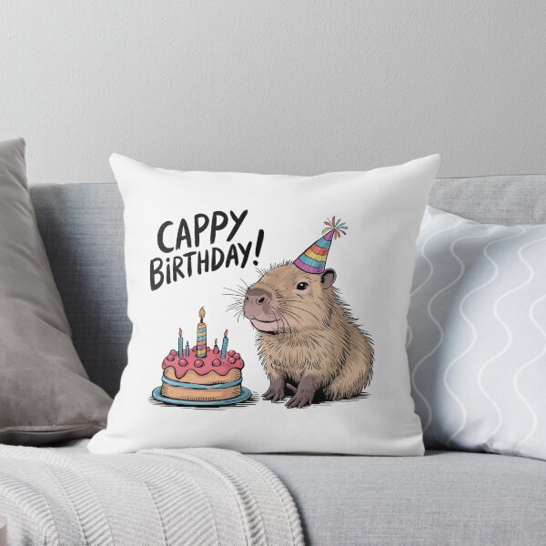 Item preview, Cappy Capy Birthday Capybara Kawaii  designed and sold by These_Prints.