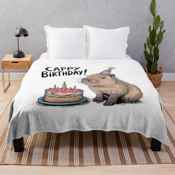 Item preview, Cappy Capy Birthday Capybara Kawaii  designed and sold by These_Prints.