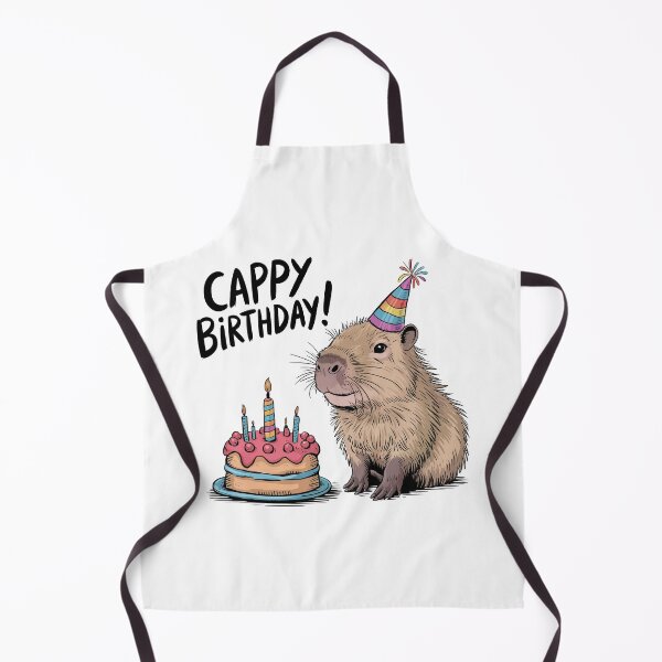 Item preview, Cappy Capy Birthday Capybara Kawaii  designed and sold by These_Prints.