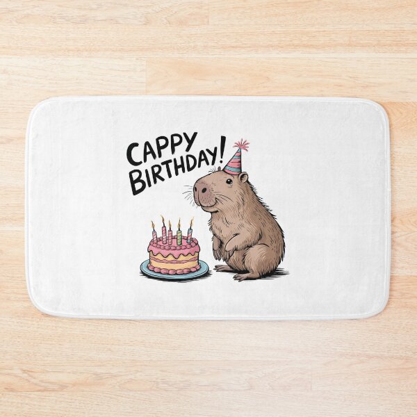 Item preview, Cappy Capy Birthday Capybara Kawaii  designed and sold by These_Prints.