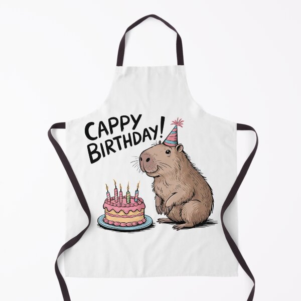 Item preview, Cappy Capy Birthday Capybara Kawaii  designed and sold by These_Prints.