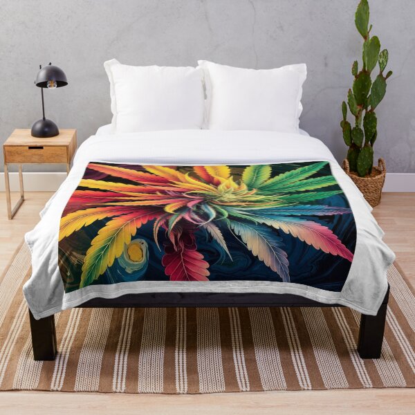 Item preview, Vibrant Colorful Marijuana Pot Leaves - 420 - White designed and sold by JLEmporium.