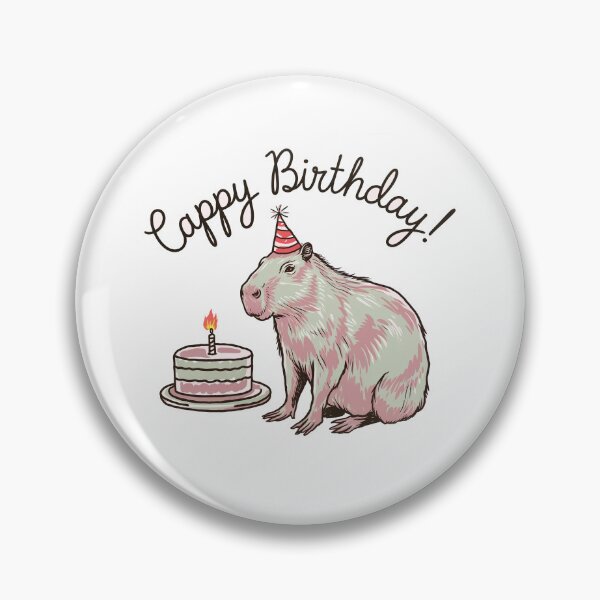 Item preview, Cappy Capy Birthday Capybara Kawaii  designed and sold by These_Prints.