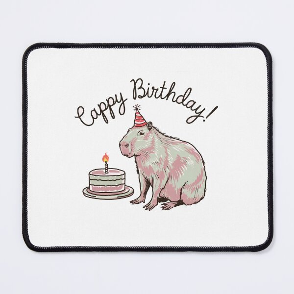 Item preview, Cappy Capy Birthday Capybara Kawaii designed and sold by These_Prints.