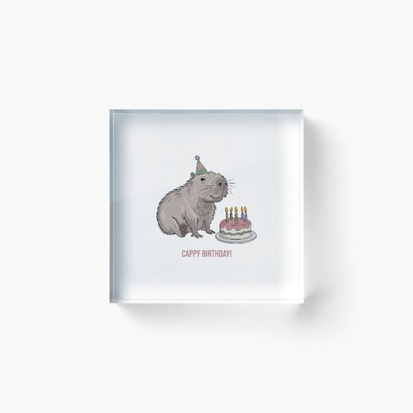 Item preview, Cappy Capy Birthday Capybara Kawaii  designed and sold by These_Prints.