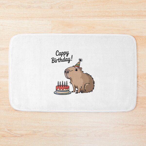 Item preview, Cappy Capy Birthday Capybara Kawaii  designed and sold by These_Prints.