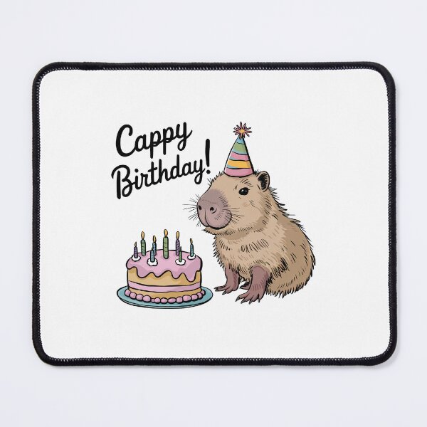 Item preview, Cappy Capy Birthday Capybara Kawaii designed and sold by These_Prints.