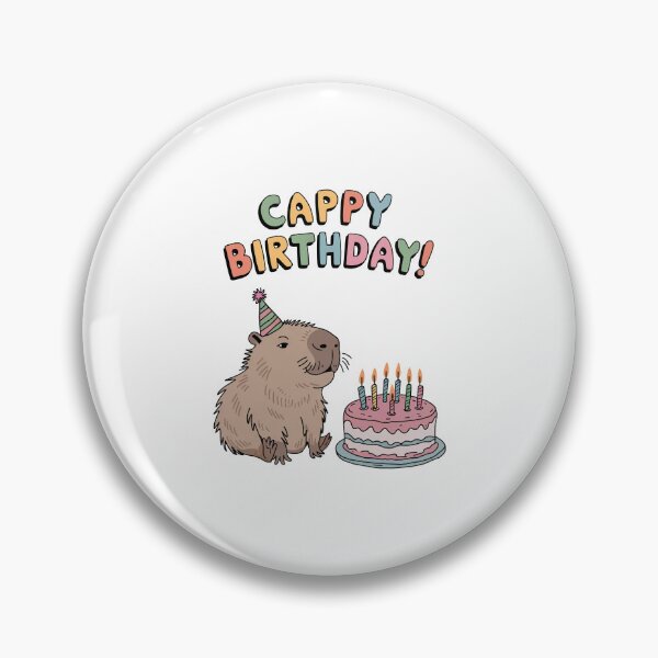 Item preview, Cappy Capy Birthday Capybara Kawaii  designed and sold by These_Prints.