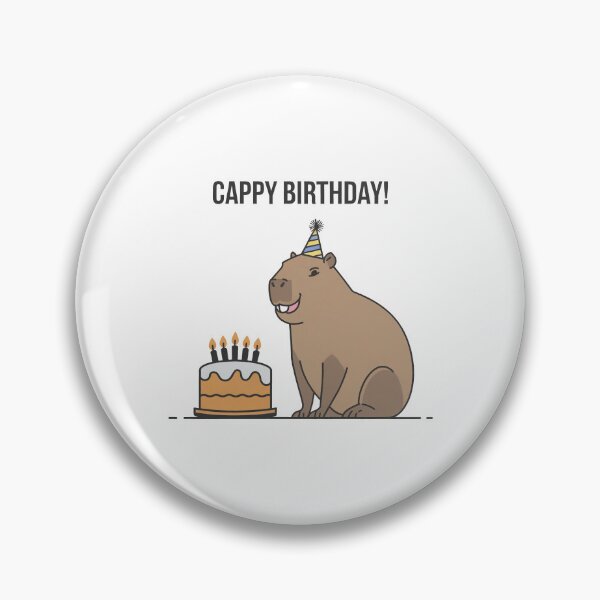 Item preview, Cappy Capy Birthday Capybara Kawaii  designed and sold by These_Prints.