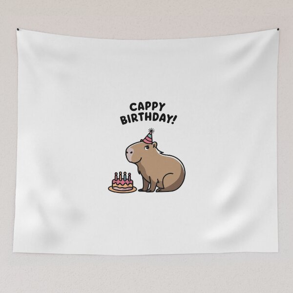 Item preview, Cappy Capy Birthday Capybara Kawaii  designed and sold by These_Prints.