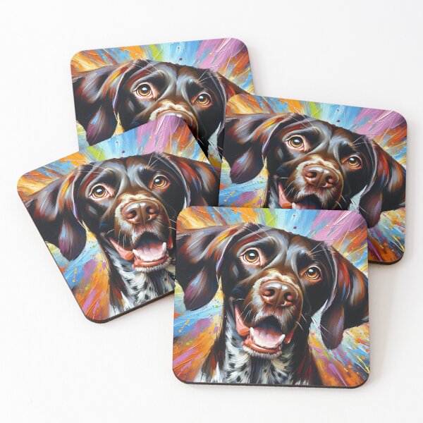 Item preview, Impresión artística acrílica de perro pointer español de Burgos, retrato de mascota, regalos para amantes de los perros designed and sold by Puppy Puzzles Plus.