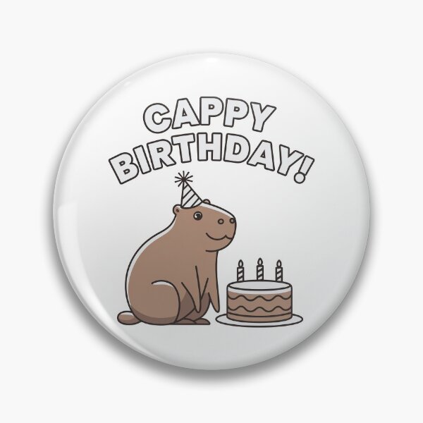 Item preview, Copy of Cappy Capy Birthday Capybara Kawaii  designed and sold by These_Prints.